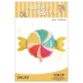 Colorful spiral candy shaped foil balloon for party decoration, size 76x55cm - Colorful Candy