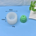 6.6cm round fluted silicone mold for making handmade soaps, candles and DIY resin crafts - US 11