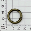 Antique bronze metal spring ring clasp on mm scale grid paper for DIY bags - 25mm Round Spring Ring / Antique Bronze