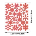 Funkelnde rote Glitzer-Schneeflocken-Aufkleber für festliche DIY-Weihnachtsdekoration - Rosa