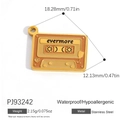 Pendentif cassette étanche en acier inoxydable plaqué or 18k avec gravure evermore - Pendentif Cassette Audio Jaune PJ93242