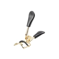 Professionele gouden roestvrijstalen wimperkruller met ergonomische zwarte handvatten - Goud + Zwart Handvat