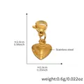 DIY Herzanhänger aus Edelstahl mit matter 18k Goldbeschichtung und Karabinerverschluss - 4 Stück Goldener Mattes Herz-Anhänger