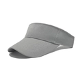 Breathable grey visor hat for outdoor sports with wide brim and adjustable strap - One Size / Gray
