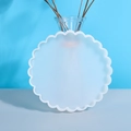 Moule rond en silicone translucide à bords ondulés pour sous-verres en résine - Grand Rond Ondulé 18cm