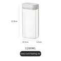 Contenitore ermetico 1200ML con coperchio bianco e altezza di 22,8 cm per alimenti - 1200ml
