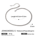 Silberne Edelstahl 5mm Ovalgliederkette Halskette mit wasserfesten Eigenschaften - Edelstahl Oval S-Kette / Silber