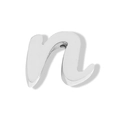 Polished silver stainless steel small letter n pendant bead for jewelry making - Lowercase n / Steel