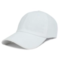 Minimalistische weiße Baseballkappe aus gewaschener Baumwolle mit gebogenem Schirm - Erwachsene / Weiß