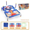 Set gioco sportivo 2-in-1 per bambini con bersaglio, sacchi di sabbia e anelli - 7888-3 Tema Basket (Include sacchi di sabbia e anelli)