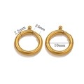 Golden stainless steel spring ring clasps for DIY jewelry making, 10mm inner diameter - 2.5x10mm / Gold