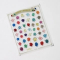 Autocollants ongles relief emoji KX342 avec visages de dessins animés et fini gelée - Style Emoji Cartoon avec Membres (KX-342) / Type Colle Gelée