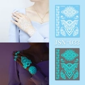 Luminous mandala lace tattoo sticker JSN-033 showing day and night glowing effects - JSN-033 (Luminous Lace Hand Back)