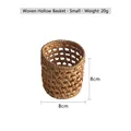 Small hollow woven rattan storage cylinder for napkins and coasters with 8cm dimensions - Rattan Hollow Cylinder Small 8*8cm