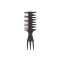 Professional black 3-in-1 men's hair styling comb with wide and fine teeth for pompadours - 3-in-1 Pick Styling Comb (NO.3)