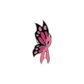 C2715 Pink Black Ribbon Butterfly
