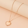 Vintage-Medaillon-Halskette in Herzform in Roségold mit Boxkette für Damen - Roségold