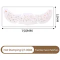 Gold foil freckle facial tattoo with moon and star patterns, model QT-0084, 150x52mm - Gold Stamping Freckle Face Patch(QT-0084)