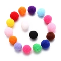 Pompons en peluche colorés pour collier diffuseur d'huiles essentielles avec plume - Boule de coton / Accessoire de Médaillon d'Aromathérapie