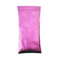 Fuchsia pink cross-grain PU leather glasses pouch with secure squeeze top closure - Cross-grain / Rose Red