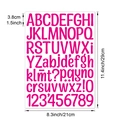 Waterproof 1.5 inch rose red alphabet and number stickers for holiday gift decoration - Magenta