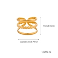 Goldener mehrlagiger stapelbarer Ring mit gedrehtem Seildesign für Damen - JR080-Dreifaches Twist-seil