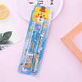 Blue creative school stationery set featuring cute cartoon bears and pencils for kids - Bear / Blue
