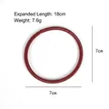 Elastisches rotes Federstahl-Armband für Handgelenksmassage und Stressabbau, 7cm Durchmesser - Schlank Gerade Rot / Rot