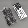 Dual-tip black permanent marker pens with fine and extra-fine tips, box of 10 count - Oil-based Hongcheng / 10 Pieces/Pack / Black