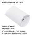 Kleine weiße Kraftpapier Kissenbox für Hochzeitsbonbons, Größe 9x6x2.5cm - Weiß