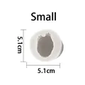 White 3D owl silicone mold for handmade soap and plaster crafts measuring 5.1cm size - Small / Gray
