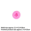 Molde de silicona rosa para mini flores de fondant y jabón, tamaño 2,1x2,1x0,8 cm - 1# Rosa / Diámetro 2,1 cm