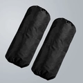 Waterproof black fabric arm sleeves with elastic cuffs for kitchen and cleaning use - Oversleeves/Black