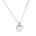 Collana con ciondolo a cuore in acciaio inossidabile placcato oro 18 carati color argento - Color Acciaio