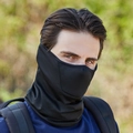 Black cycling face mask with honeycomb mesh breathing holes for outdoor sun protection - Half Face Protection Black (9011)