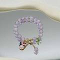S020-black Crown Chloe Purple Burst Pattern Bracelet #sz435