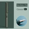 Stylo plume ergonomique vert vintage avec plume EF et corps de couleur assortie - Vert Rétro