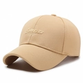 Berretto da baseball beige con ricamo 'Sunrise SUNSET' e tessuto in twill strutturato - Regolabile / Beige medio