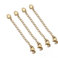 Chaîne d'extension avec pendentif cœur en or 18k et fermoir mousqueton DIY - Style C / Or