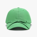 Light green quick-dry baseball cap with bow detail and curved brim for outdoor wear - Green / Adjustable