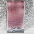 Pink acrylic crystal rhinestone sticker for DIY car interior and craft decoration - 5mm / Pink