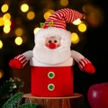 Barattolo di caramelle Babbo Natale in tessuto a maglia con decorazione festiva - Barattolo di Caramelle Babbo Natale