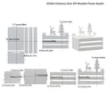 Tabla de tallas de los componentes del molde de silicona para cesta navideña de bricolaje - Molde de silicona para cesta de flores de empalme de renos de Navidad