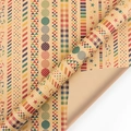 Vintage kraft wrapping paper variant with musical notes and geometric patterns - 50x70cm / Geometric Stripes