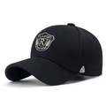 Casquette de baseball noire avec broderie écusson dorée et détails Classic Freedom - Noir