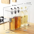 Organizzatore da cucina trasparente con rotelle per spezie e mobili da cucina - Contenitore di Piccole Dimensioni a Forma di U