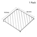 Sous-plat carré en acier inoxydable avec pieds sphériques 18,5cm 1 pièce - Style de Ligne Diagonale