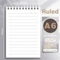 A6 size flip-up PP spiral notebook with horizontal lines and 80 thick sheets - Lined / A6 / Top-flip