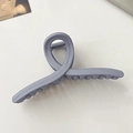 Matte grey-purple large shark hair claw clip for thick hair with sleek resin finish - 11cm / Matte Grey