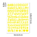 Bright yellow 0.5-inch alphabet and number stickers set for cards and scrapbooking - Yellow